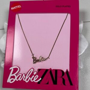 NWT Zara X Barbie Gold Necklace